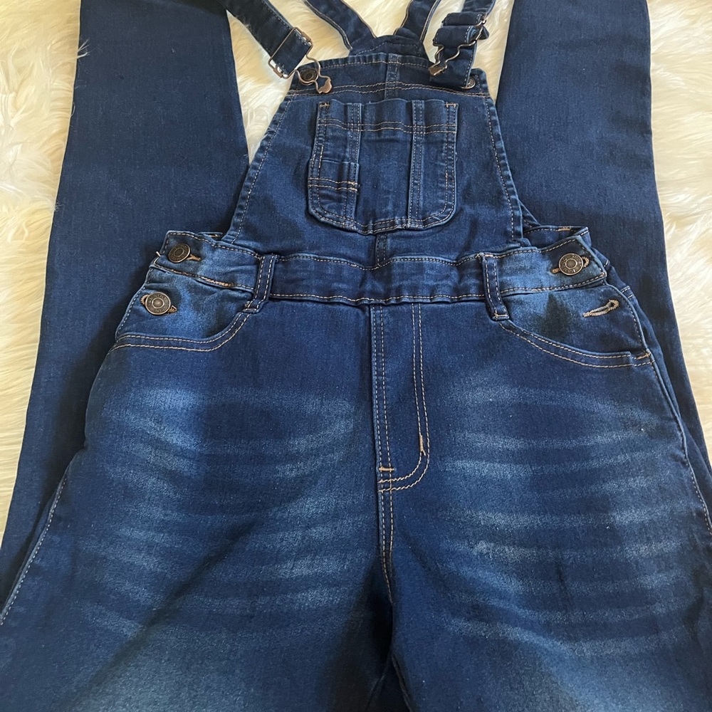 Bamboo -Dark Blue Denim Overalls- size Medium
